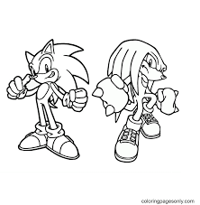 Download and print free sonic knuckles free coloring pages. Sonic With Knuckles Coloring Pages Knuckles Coloring Pages Coloring Pages For Kids And Adults