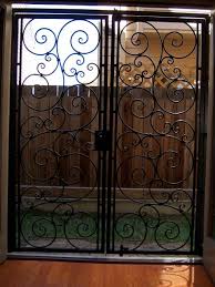 Decorative Security Doors For The Back Doors Pretty And Fuctional French Doors Security Iron Security Doors Burglar Bars