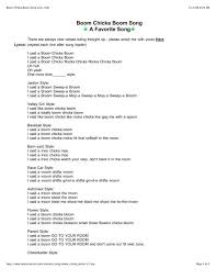 I wanna go boom boom. Boom Chicka Boom Song Lyrics Midi Pioneer District