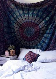 Read more tapestries are available in four different sizes; Top Off Your Bed Or Accent A Wall With This Unique Boho Tapestry Featuring A Colorful Mesmerizing Kalei Medallion Tapestry Home Decor Bedroom Tapestry Bedroom
