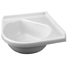 white corner lavatory sink 14