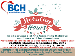 Want to take advantage of trending holidays and awareness days on social media? Holiday Hours Dec 2017 Jan 2018 Benewah Community Hospital