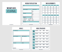 Printable Weight Loss Chart And Journal For Weight Loss