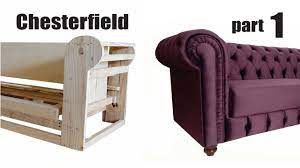 Classic chesterfield armchair england import. Fiz Uma Nova Estrutura Do Chesterfield Diy Chesterfield Sofa Youtube