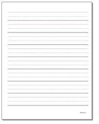 Primary writing lines family educational resources road. Printable Handwriting Paper