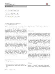 More detailed recommendations are available in the third edition of the who guidelines for the treatment of malaria, published in april 2015. Pdf Malaria An Update