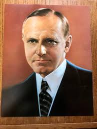 30th President Calvin Coolidge Color Portrait 11 X 14 Published in 1972