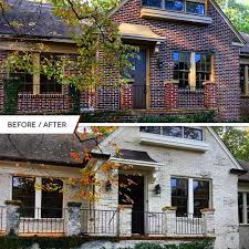 Most painters who are unfamiliar with the process (mix the concentrated paint, wet the brick with water, spray or paint on, let dry, come back for another pass in a few hours) may resist. Romabio Before And After Of A Romabio Classico Limewash Facebook