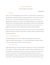 In case you have no time or motivation to write. 2 Poetry As Criticism Of Life