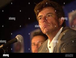 Buck Martinez, manager of the Toronto Blue Jays pauses during a press  conference