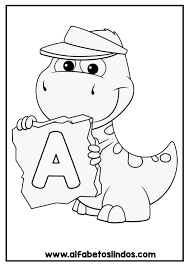 Toda criança deve ter atividades em sua rotina que a ajude no desenvolvimento de sua inteligência, desde simples brincadeiras como também atividades segue abaixo algumas imagens de alfabetos para colorir. Alfabeto Dinossauro Para Colorir