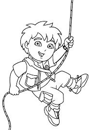 Accompany diego in his adventures by putting color on the free and unique coloring pages. Diego Coloring Pages With Wire For Kids Printable Free Cartoon Coloring Pages Coloring Pages Coloring Books