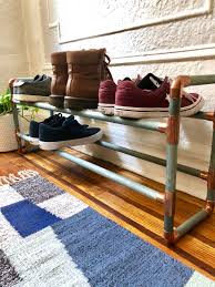 So happy with these tiny entryway ideas and love. Diy 2 Tier Hallway Shoe Rack Crafty Lumberjacks