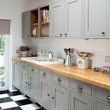 The backside is adapted for the cord and the sturdy drawer opens and closes easily. Grey Kitchen Cabinets Oak Worktop Etexlasto Kitchen Ideas