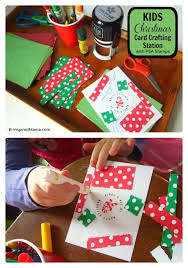 You can make them from your phone! Kids Christmas Craft A Christmas Card Crafting Station B Inspiredmama Com