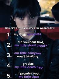 Wednesday Nicknames by Gomez in Tamil