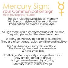 Astrology Mercury Sign Astrology Zodiac Mercurysign