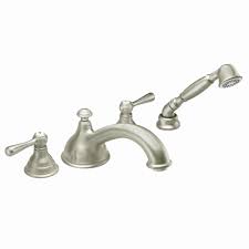 This trim kit requires valve. Moen T912orb Oil Rubbed Bronze Deck Mounted Roman Tub Filler Trim With Personal Hand Shower And Built In Diverter From The Kingsley Collection Less Valve Faucetdirect Com