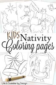 Stringing cranberries for the christmas tree ; Nativity Color Pages Life Is Sweeter By Design