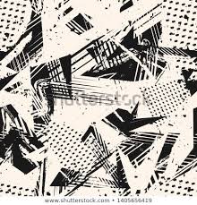 Abstract Black And White Graffiti Art Abstract Monochrome Grunge Seamless Pattern Urban Art Texture With Paint Splashes Chaotic Shapes Black And White Graffiti Abstract Seamless Patterns