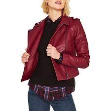 Oasis Faux Leather Biker Jacket 76 Liked On Polyvore Featuring Outerwear Jackets Cropped Faux Leather Jacket Faux Leather Biker Jacket Chic Biker Jacket