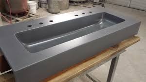 vanities with integral sink, concrete
