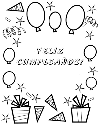 Feliz Cumpleaños Para Colorear