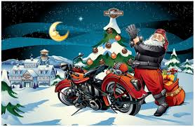 Harley davidson christmas cards, harley davidson sitting in front of old motorcycle factory, pack of 10 with envelopes. Harley Davidson Christmas Holiday 2010 Collection By John Lambert At Coroflot Com