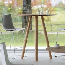 Stilt 42 high dining table. Contemporary High Bar Table Akio Girsberger Solid Wood Round Commercial