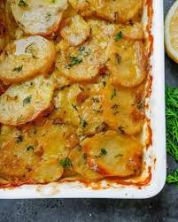 Scalloped Potatoes In A Creamy Lemon Dill Sauce Healthy Food Recipies Lemon Dill Sauce Healthy Asian Recipes