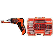 Magnetic carrier holds screws in place to allow one handed use. Black Decker Li4000 3 6 Volt Lithium Ion Smartselect Screwdriver With Mag With Black Decker Bda42sd 42 Piece Standard Screwdriver Bit Set Buy Online In Cayman Islands At Cayman Desertcart Com Productid 132609930