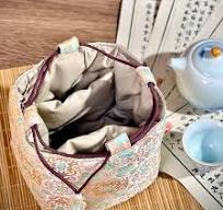 Chinese Style Tea Set Organizer Bag Embroidered Breakage-proof Teacup  Drawstring Cloth Pouch Tea Ceremony Accessories - AliExpress