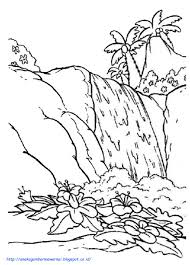 Aneka Gambar Mewarnai Gambar Mewarnai Air Terjun Untuk Anak Paud Dan Tk Gambar Sebelumnya Gamb Warna Air Gambar Pemandangan