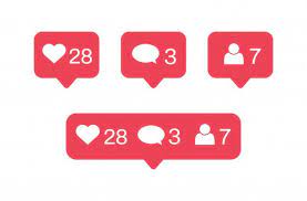 Social Media Notifications Icons Like Comment Follow Icon Instagram Logo Get Instagram Followers Instagram Icons
