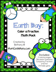 Then in your browser's menu bar, click file > print. Earth Day Fraction Math Pack