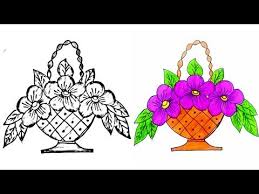 Featuring a metal construction and rectangular shape, this basket is perfect for using in any area of your home that need a boost of charm. Flower Basket Drawing How To Draw Flower Basket Draw Flower Basket Drawing For Kids Flower Basket Youtube Basket Drawing Flower Drawing Drawing For Kids