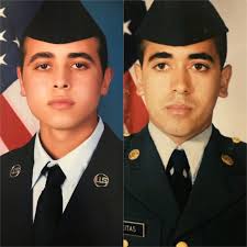 My Father circa 1961 Airman 1st class Eutimio Archuleta. I believe he was  17. His Mom had to sign for him to enlist. He signed it Top Left: From your  Loving Son ,