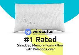 Shredded Memory Foam Pillow With Bamboo Cover Adjustable Thickness Xtreme Comforts Memory Foam Pillow Foam Pillows Memory Foam
