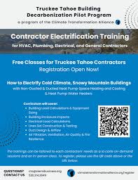 Truckee Tahoe Contractor Electrification Training, May 2024 - April ...