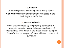 Abstract university buildings require maintenance in order to create a conducive environment that supports and stimulates learning, teaching, innovation, and research. Building Maintenance Management In Malaysia