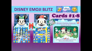 Disney Emoji Blitz Winter Holiday Event Cards 1 8 Holiday Minnie Holiday Mickey Power Gameplay Youtube