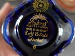 Porcelain lindner kueps bavaria germany echt cobalt blue/gold curved dish: Sammeltasse Echt Cobalt Kobalt Lindner Kueps Bavaria Isabel Bavaria Lettering Cobalt