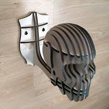 Mural Casque De Tete De Mort Cintre Pour Casque De Moto Etsy Porte Casque Porte Casque Moto Casque Moto