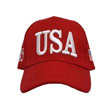 Usa 45 Hat 2020 Donald J Trump Red Black Ball Cap Adjustable Hat Embroidered Hats