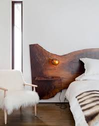Natural Wood Headboard Bedroom Home Bedroom Interior Interior Design