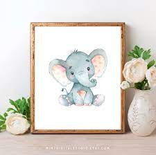 Elephant Nursery Wall Art Animal Nursery Decor Elephant Baby Shower Safari Nursery Decor Nursery Prints Watercolor Elephant Print Elephant Nursery Art Elephant Wall Art Nursery Elephant Nursery Wall