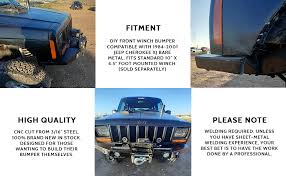 Diy mojave front bumper installation and build youtube. Amazon Com Diy Front Winch Bumper For 1984 2001 Jeep Cherokee Xj Bare Metal Automotive