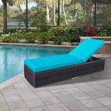 Complete your space with plush chaise lounge cushions. Outdoor Patio Chaise Lounge Chair Wicker Chaise Lounge Chair Additional Lounge Chair For Green4ever Patio Furniture Blue Cushion Buy Online In Antigua And Barbuda At Antigua Desertcart Com Productid 147178961