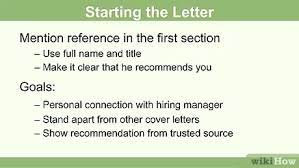 A cover letter for an invoice is essentially an invoice letter. How To Include A Referral In A Cover Letter 15 Steps
