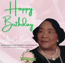 Today, we are wishing a very happy birthday to our 20th Great Lakes  Regional Director, Ann Colbert Battles. Ann is a Pearl sister with 69 years  of sisterhood and service since her
